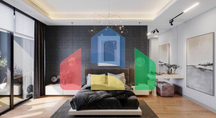 Квартира 1+1 с видом на море в Стамбуле