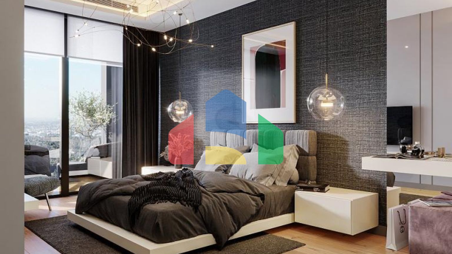 Квартира 1+1 с видом на море в Стамбуле