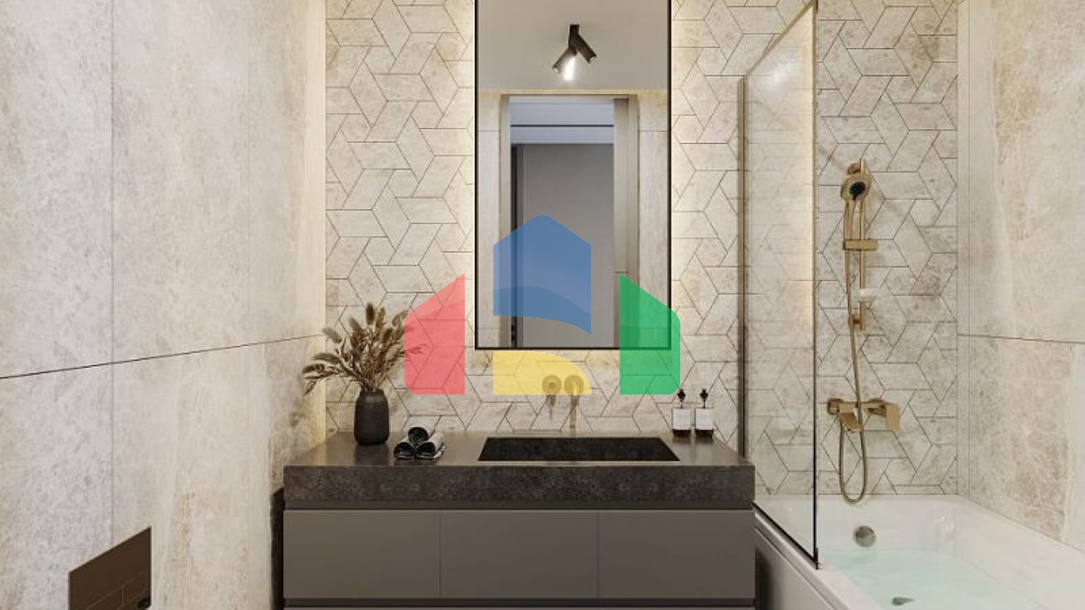 Квартира 1+1 с видом на море в Стамбуле