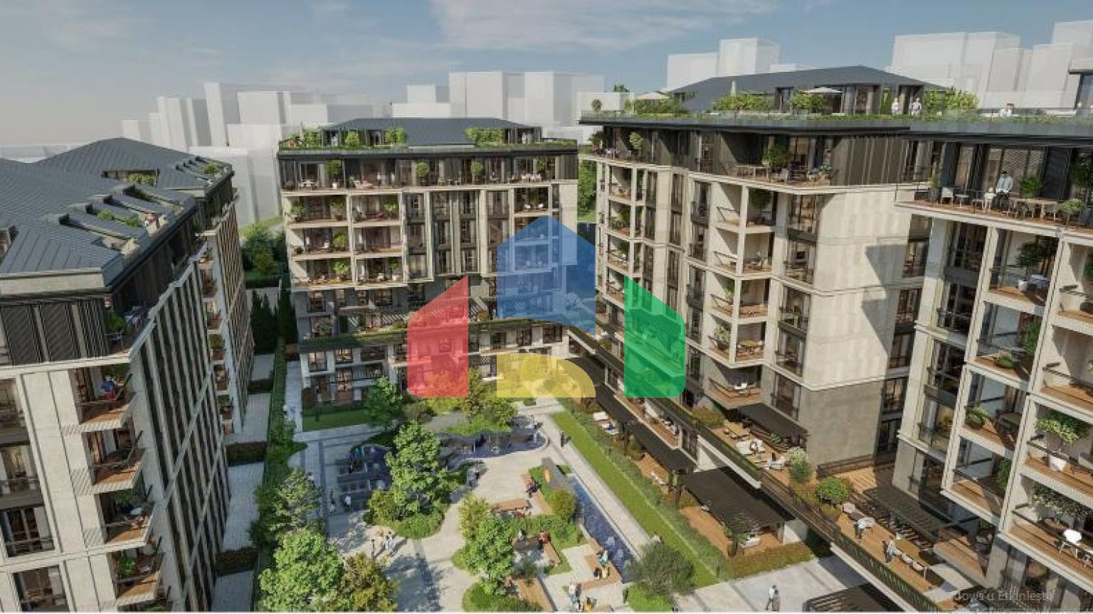 Квартира 3+1 с видом на море в Стамбуле