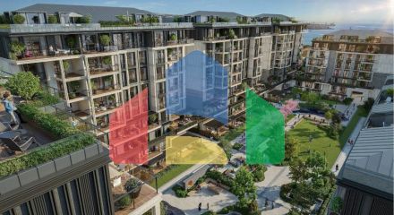 Квартира 3+1 с видом на море в Стамбуле