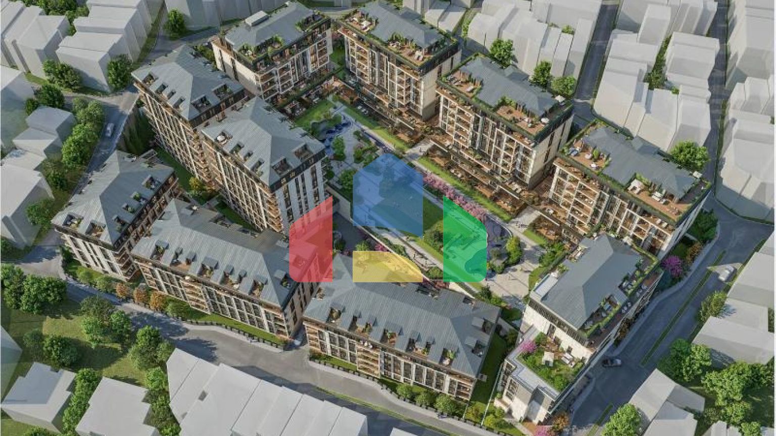 Квартира 1+1 с видом на море в Стамбуле