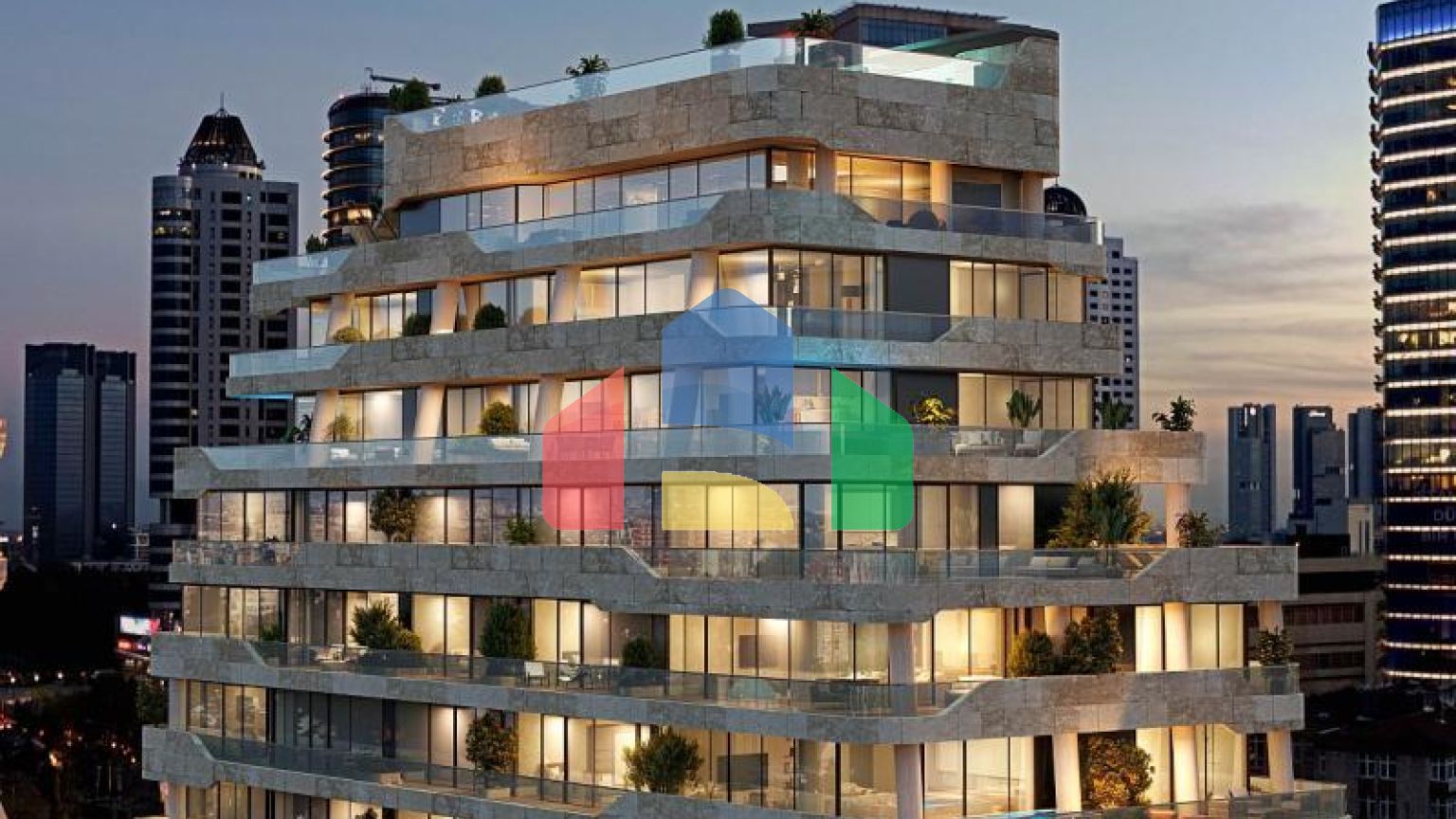 Квартира 2+1 с видом на море в Стамбуле