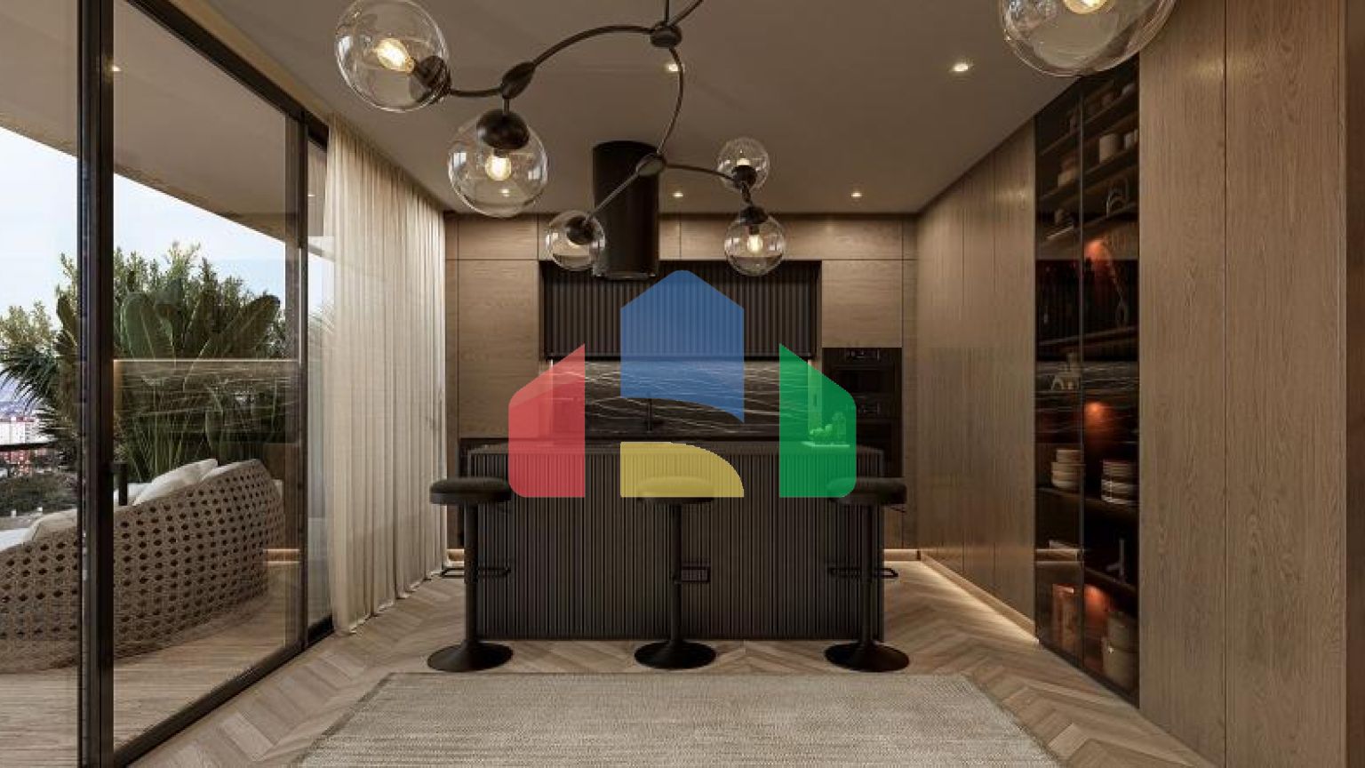 Квартира 2+1 с видом на море в Стамбуле