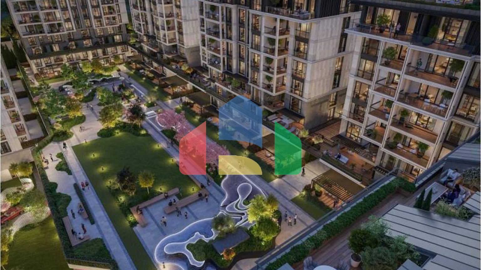 Квартира 2+1 с видом на море в Стамбуле