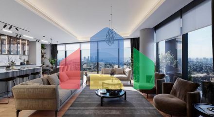 Квартира 3+1 с видом на море в Стамбуле