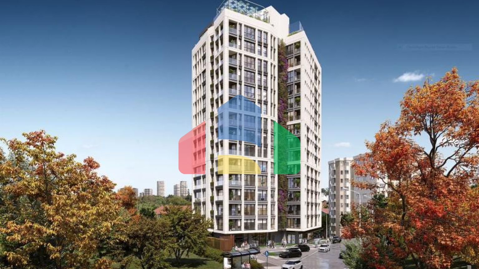 Квартира 2+1 с видом на море в Стамбуле