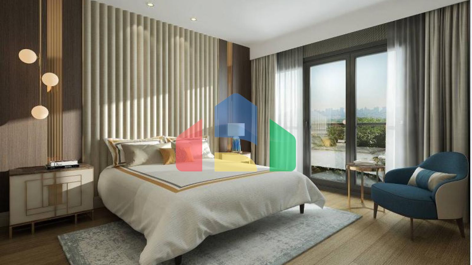 Квартира 4+1 с видом на море в Стамбуле