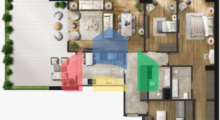 Квартира 4+1 с видом на море в Стамбуле