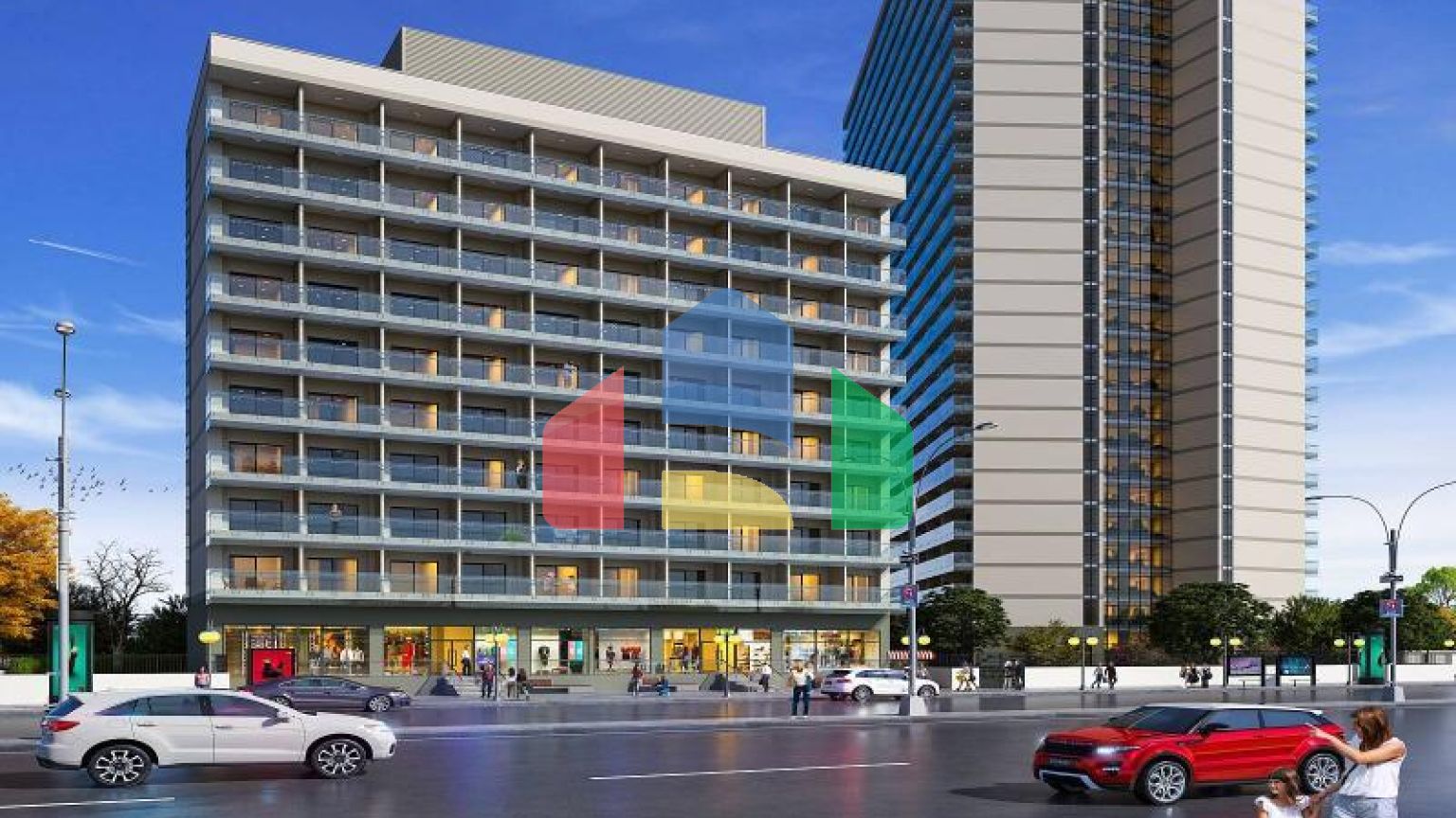 Квартира 1+1 с видом на море в Стамбуле