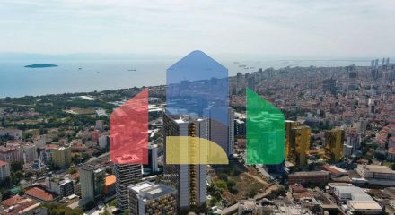 Квартира 1+1 с видом на море в Стамбуле