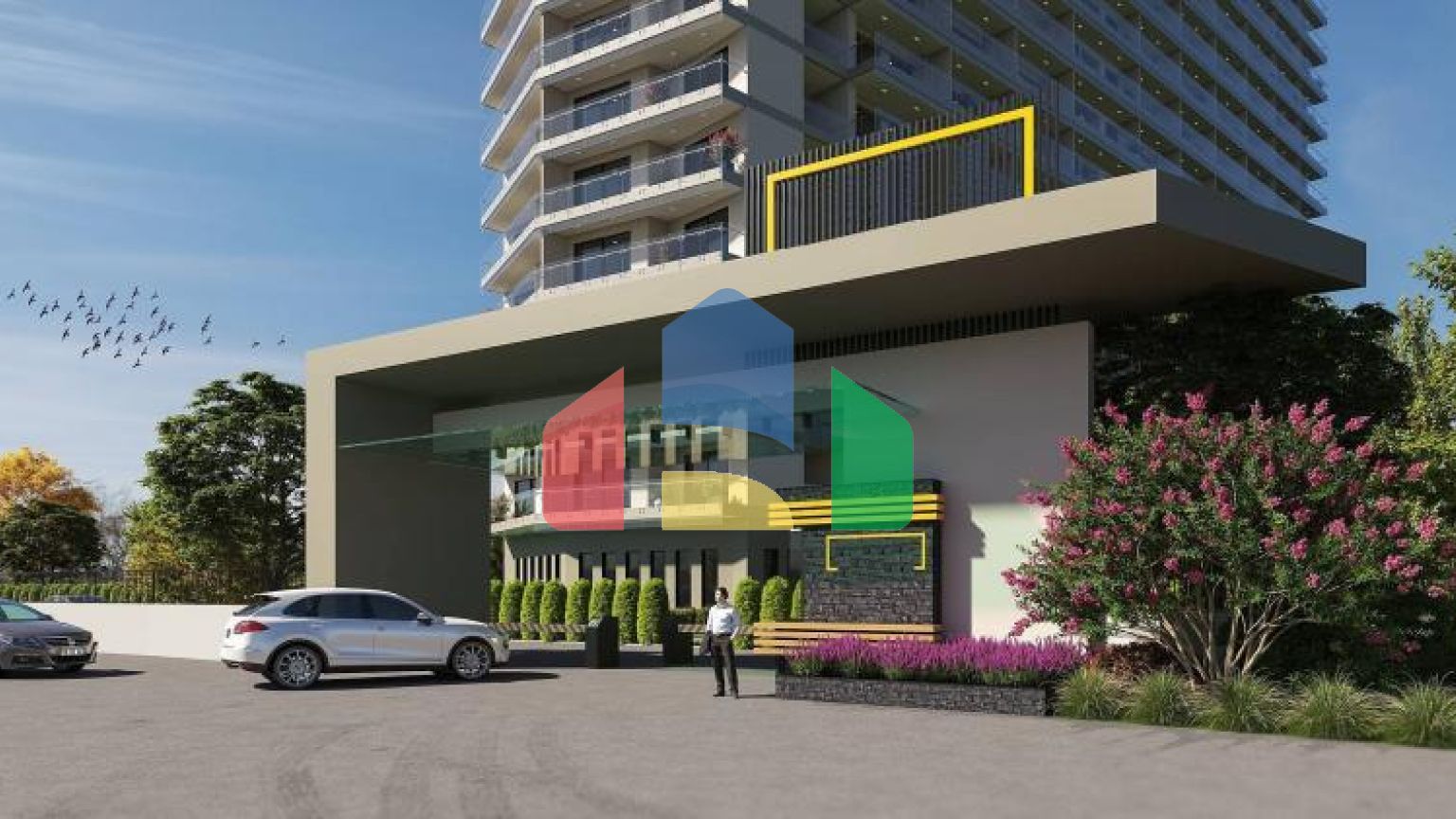 Квартира 1+1 с видом на море в Стамбуле