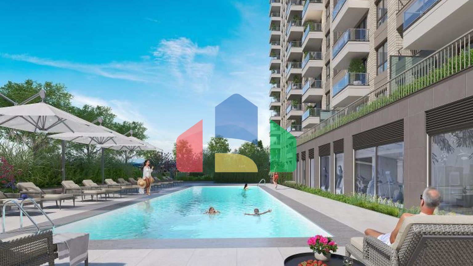 Квартира 2+1 с видом на море в Стамбуле