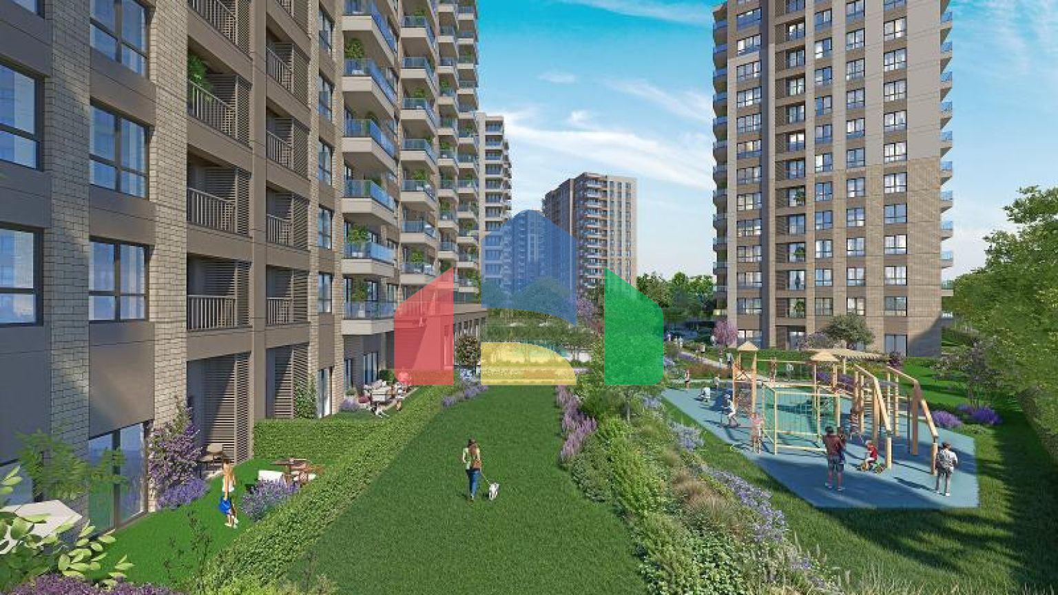 Квартира 2+1 с видом на море в Стамбуле