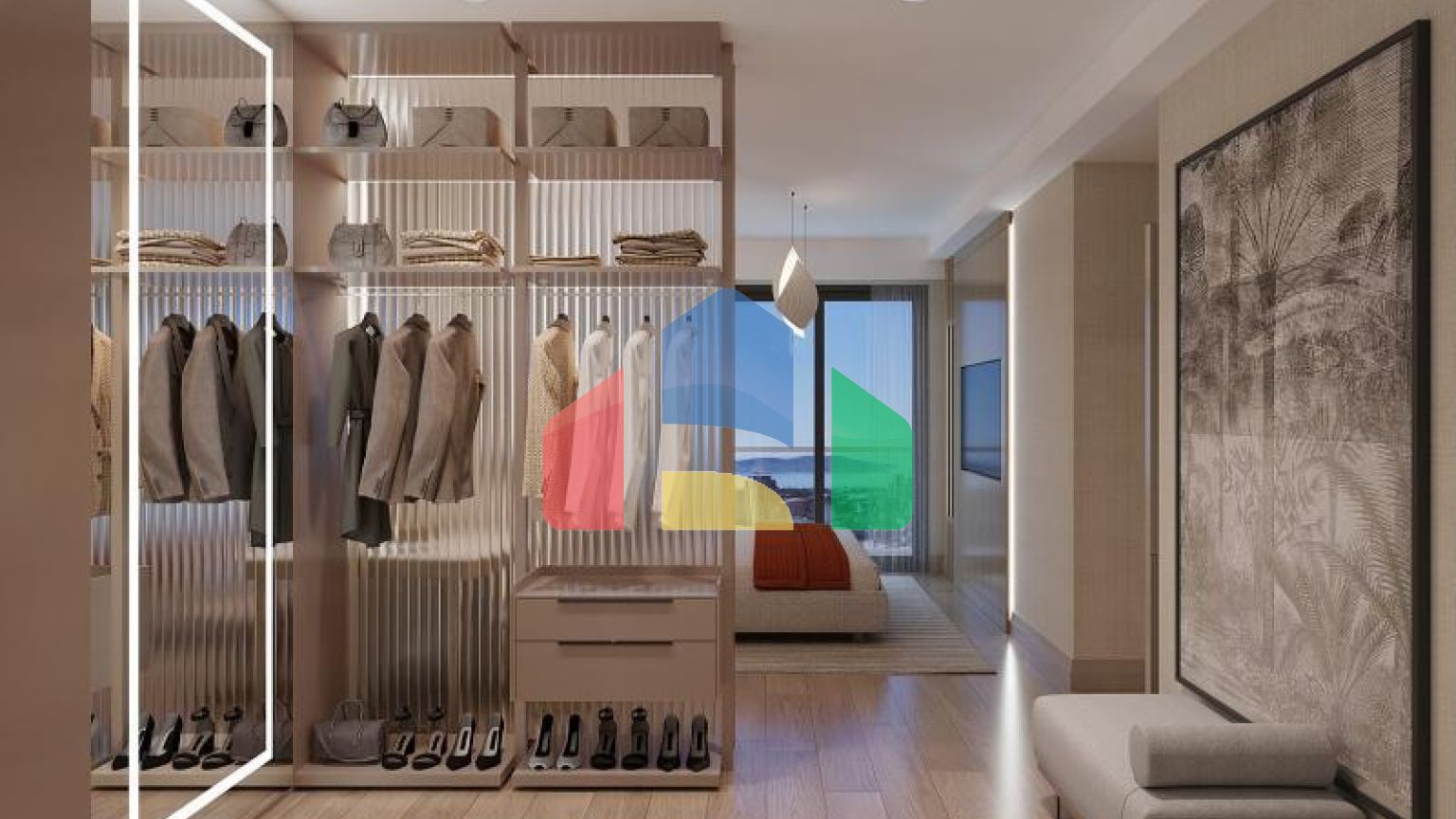 Квартира 2+1 с видом на море в Стамбуле