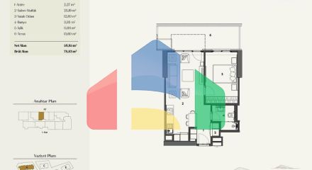 Квартира 2+1 с видом на море в Стамбуле