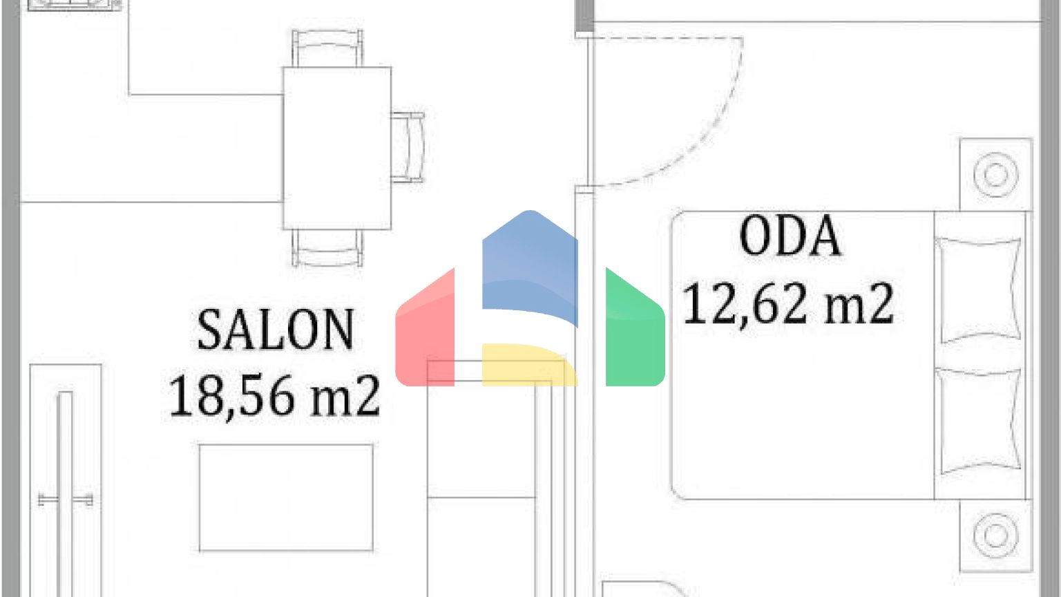 Квартира 1+1 с видом на море в Стамбуле