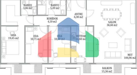 Квартира 1+1 с видом на море в Стамбуле