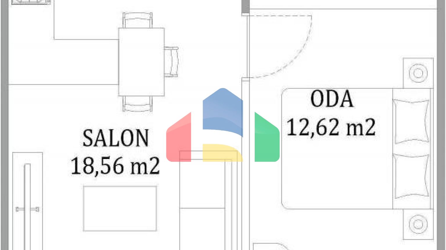 Квартира 1+1 с видом на море в Стамбуле
