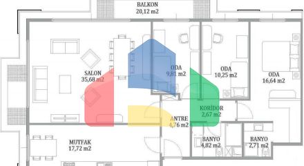 Квартира 4+1 с видом на море в Стамбуле
