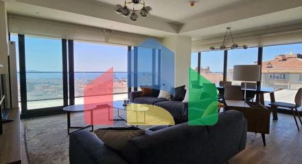 Квартира 1+1 с видом на море в Стамбуле