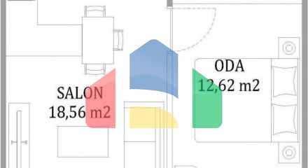 Квартира 2+1 с видом на море в Стамбуле