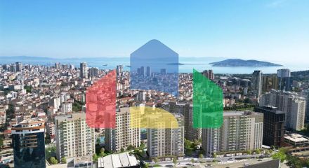 Квартира 1+1 с видом на море в Стамбуле