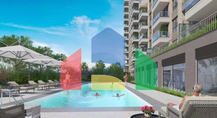 Квартира 1+1 с видом на море в Стамбуле