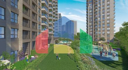 Квартира 1+1 с видом на море в Стамбуле