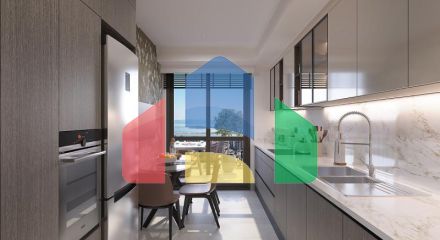 Квартира 1+1 с видом на море в Стамбуле