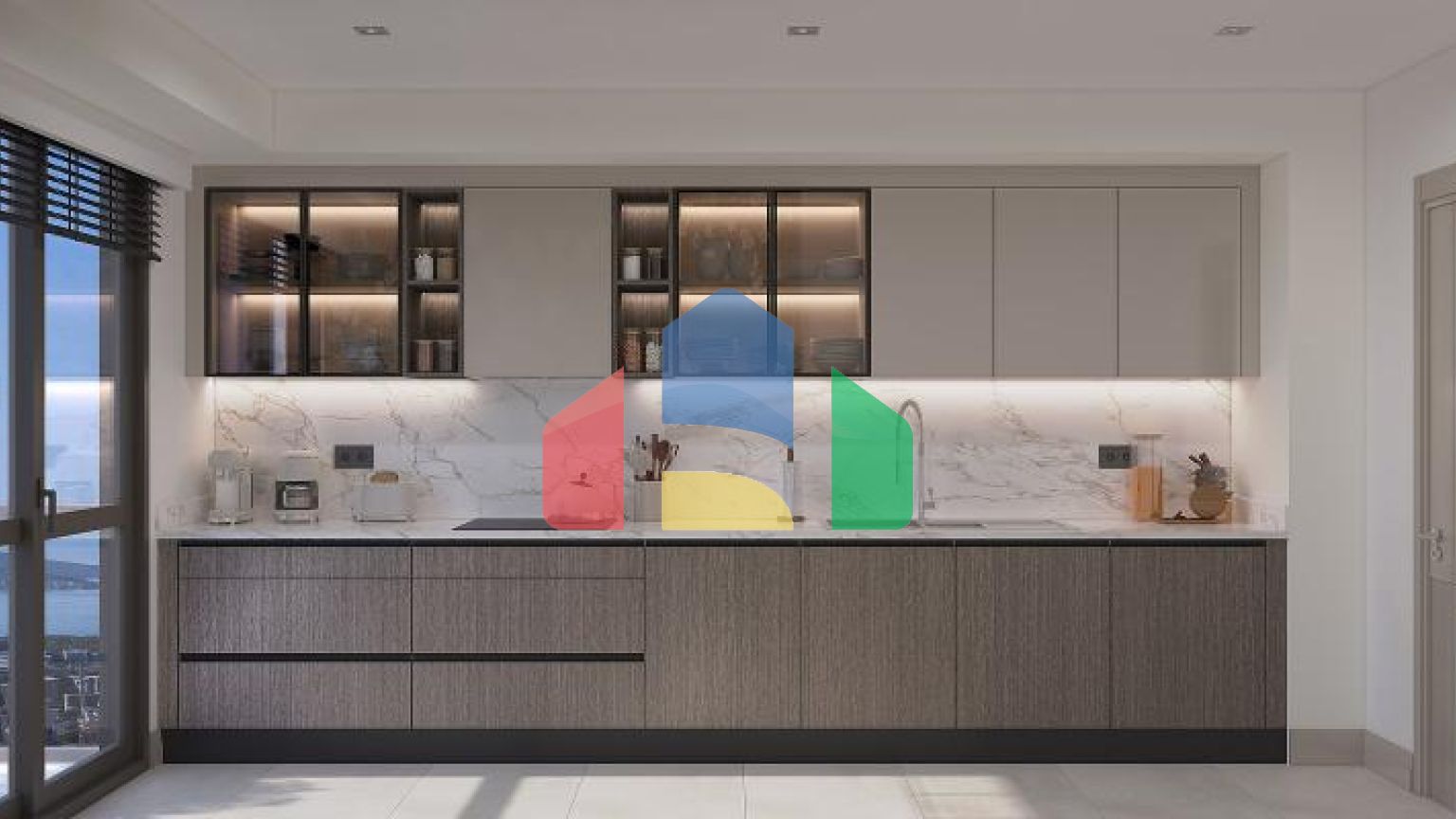 Квартира 1+1 с видом на море в Стамбуле