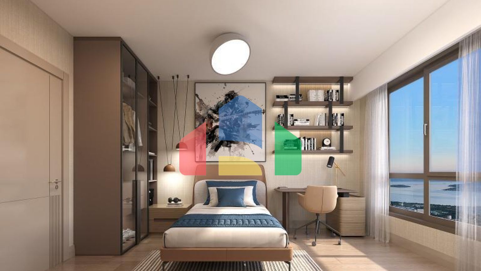 Квартира 3+1 с видом на море в Стамбуле