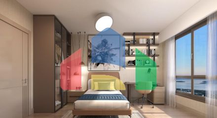 Квартира 3+1 с видом на море в Стамбуле