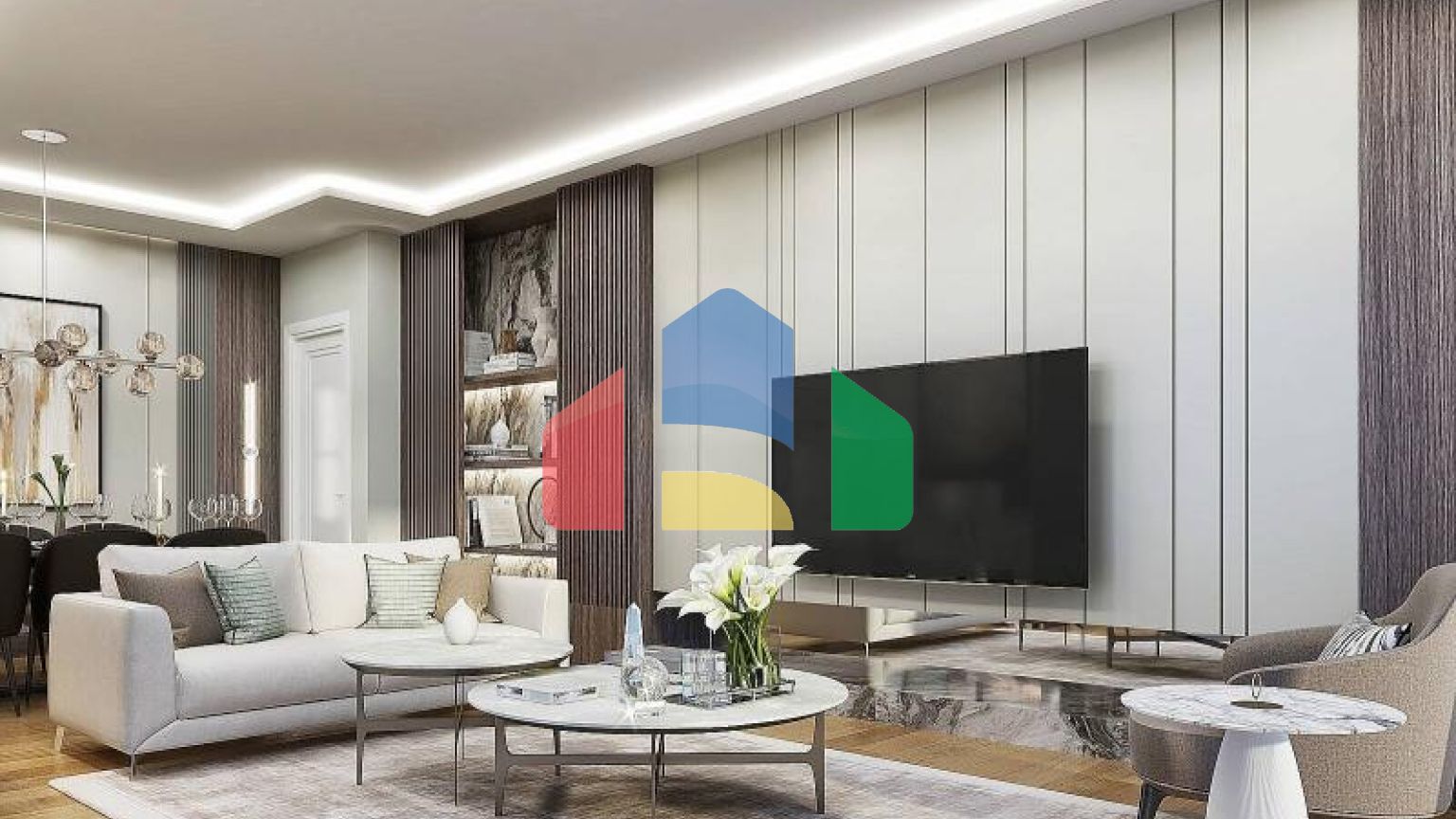 Квартира 3+1 с видом на море в Стамбуле