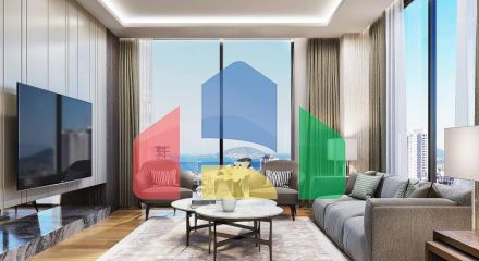 Квартира 3+1 с видом на море в Стамбуле