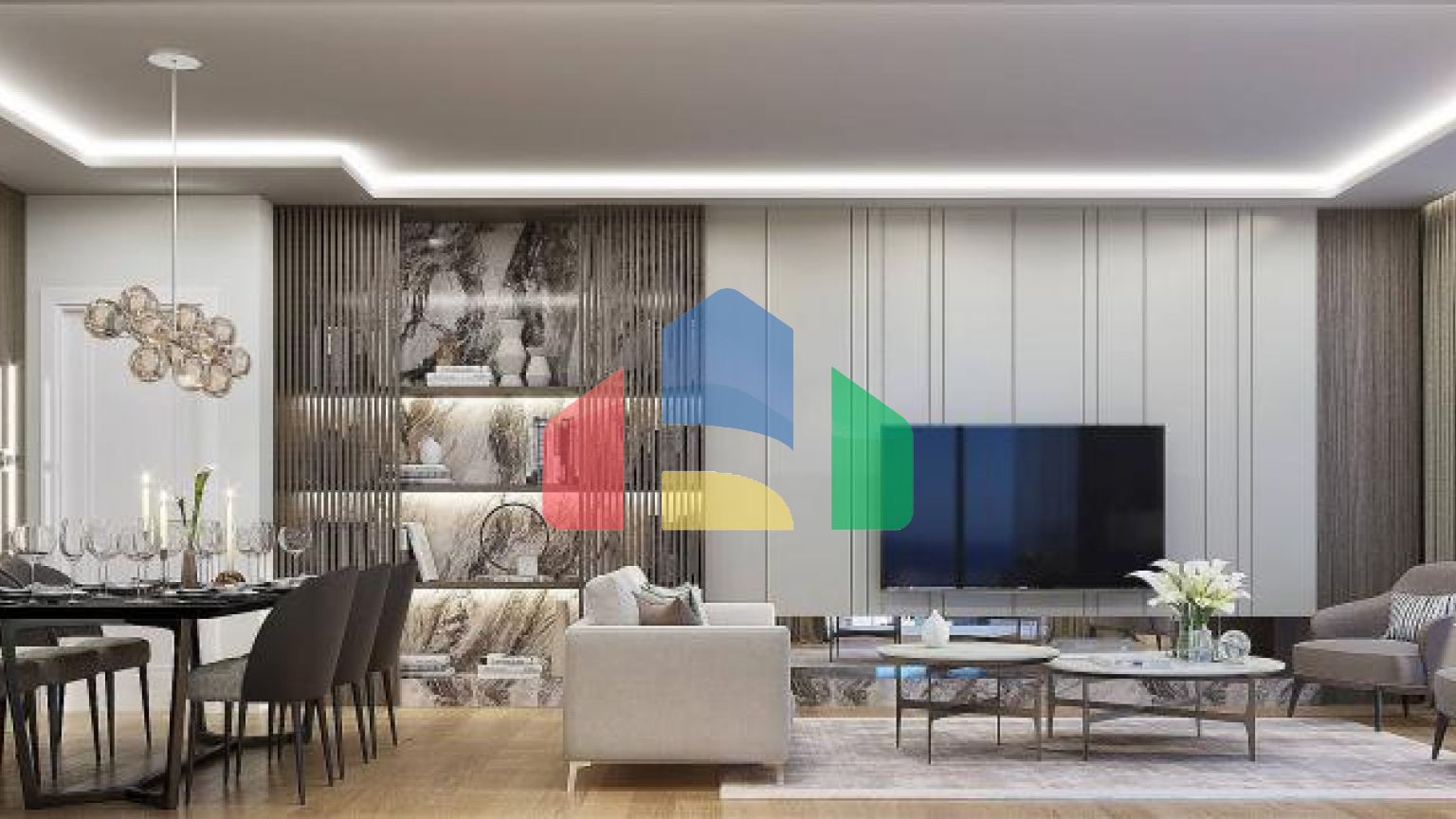 Квартира 3+1 с видом на море в Стамбуле