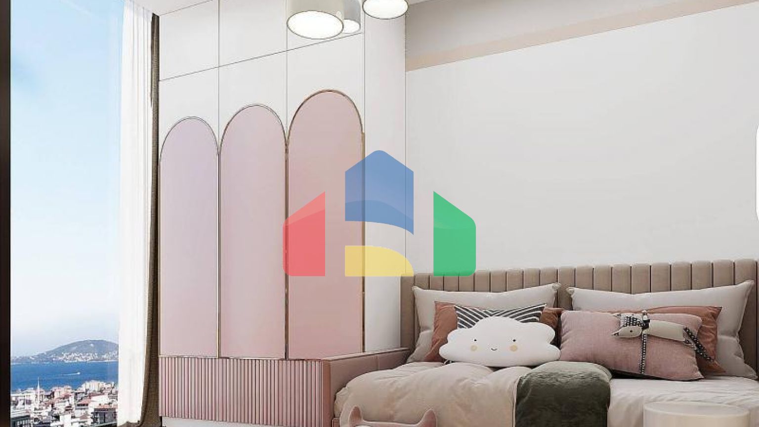 Квартира 3+1 с видом на море в Стамбуле