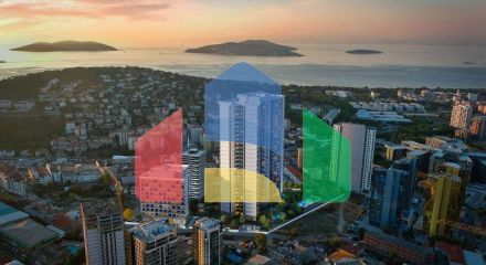 Квартира 2+1 с видом на море в Стамбуле