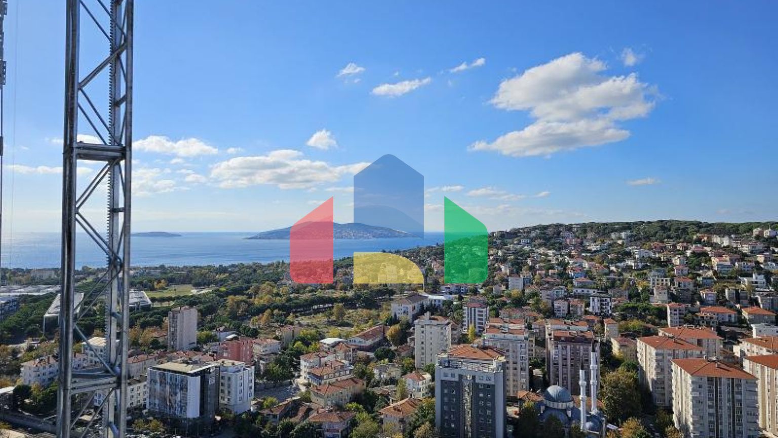 Квартира 2+1 с видом на море в Стамбуле