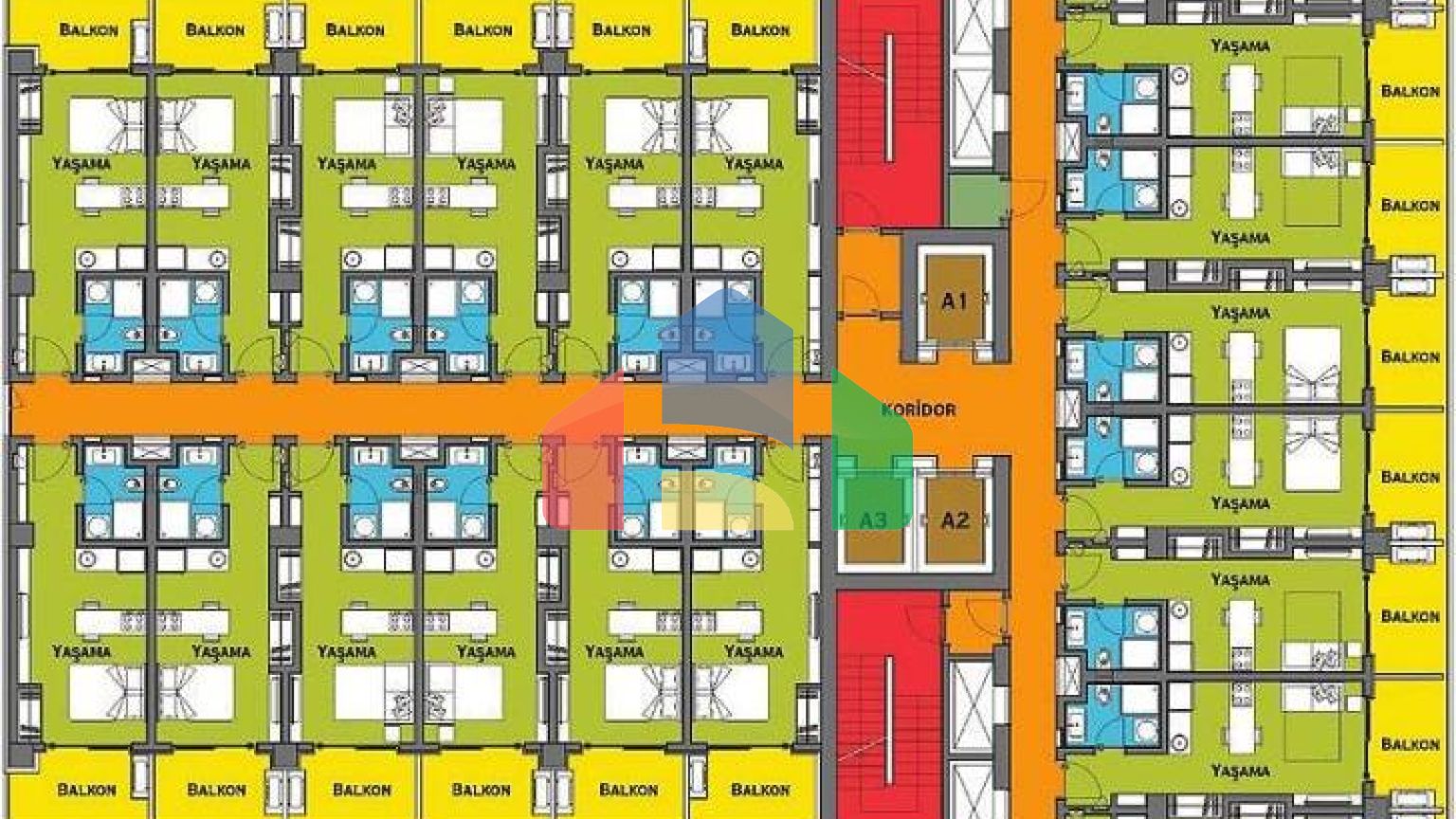 Квартира 2+1 с видом на море в Стамбуле