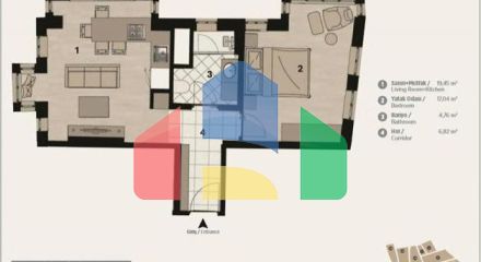 Квартира 1+1 в Стамбуле