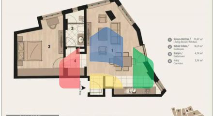 Квартира 1+1 в Стамбуле