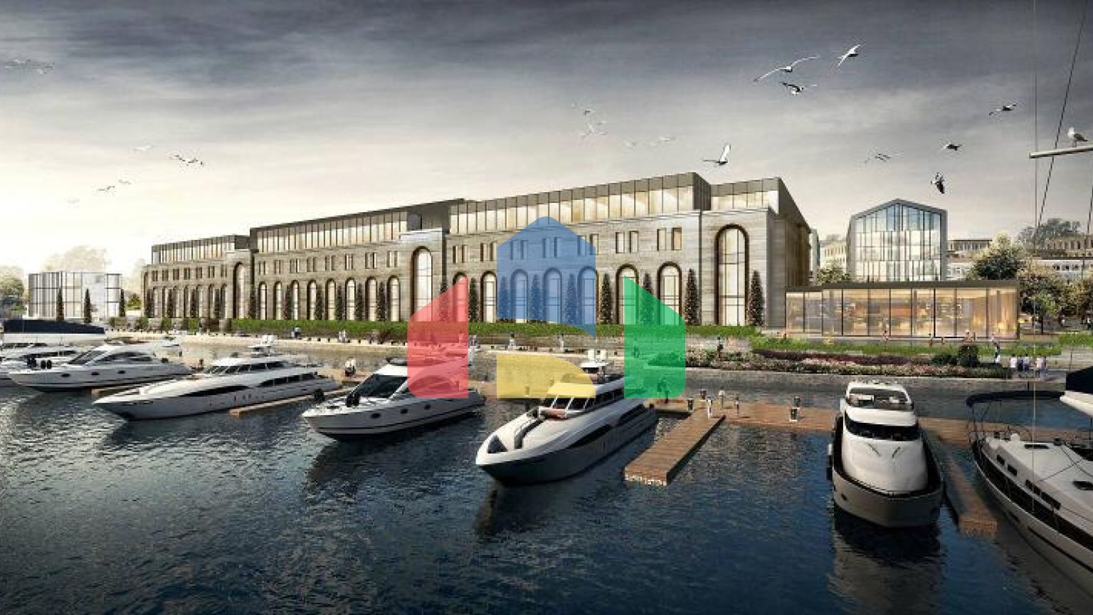 Квартира 4+1 с видом на море в Стамбуле