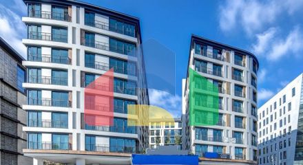 Квартира 1+1 с видом на море в Стамбуле