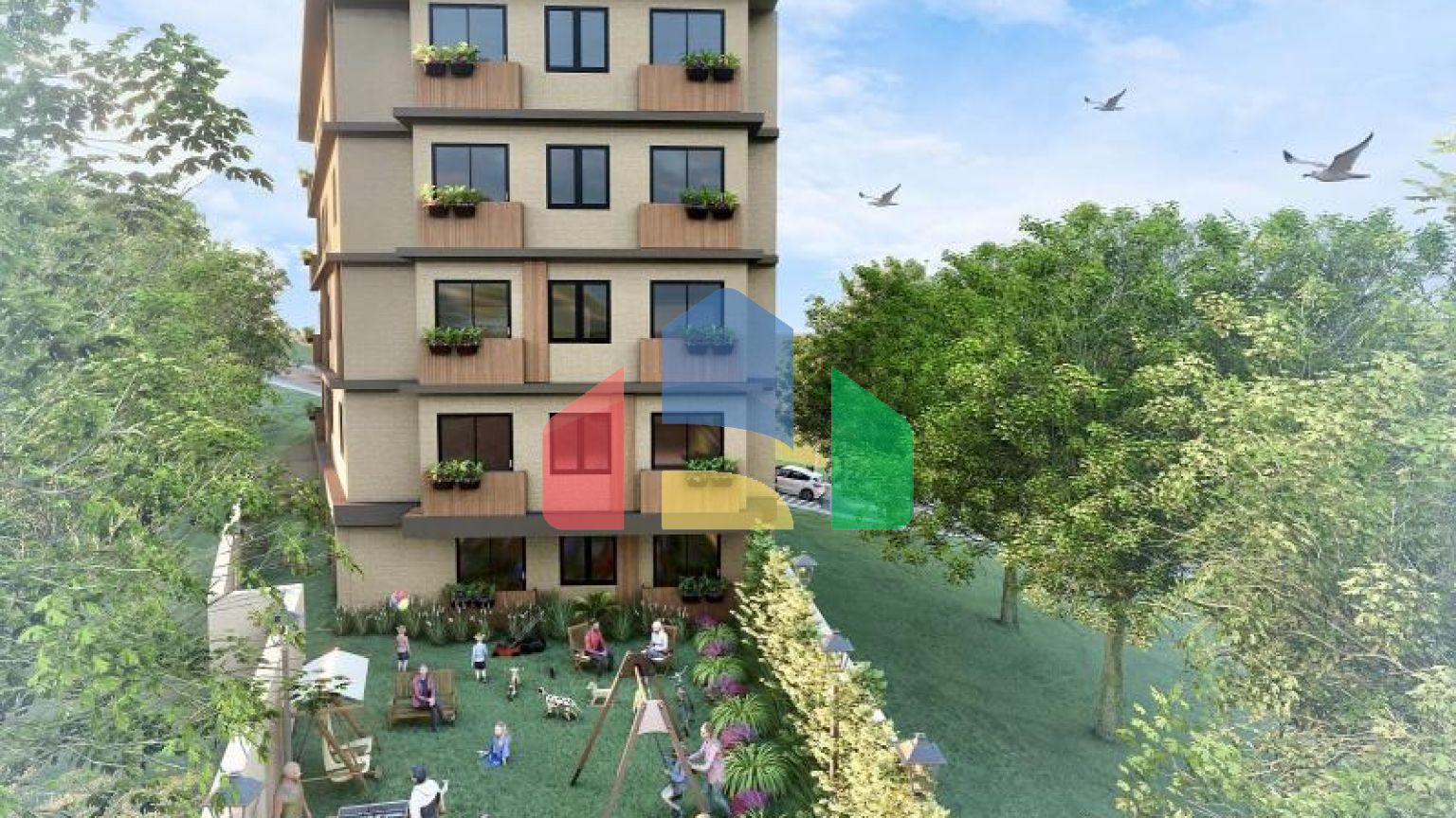 Пентхаус 3+2 с видом на море в Стамбуле