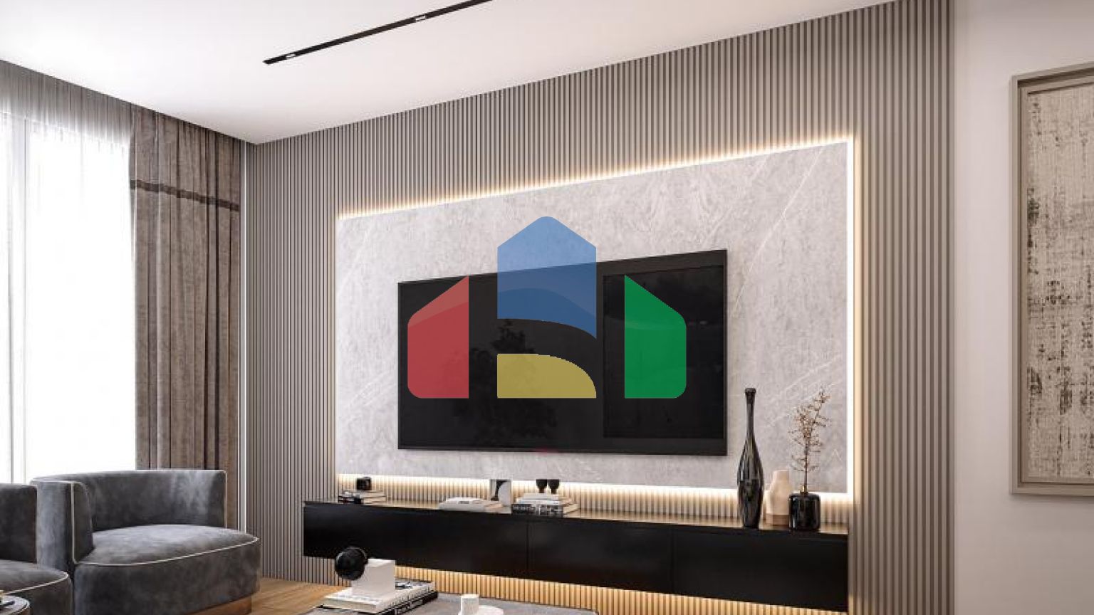 Пентхаус 3+2 с видом на море в Стамбуле