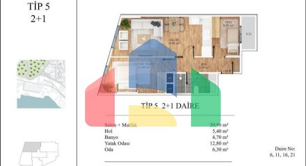 Пентхаус 3+2 с видом на море в Стамбуле