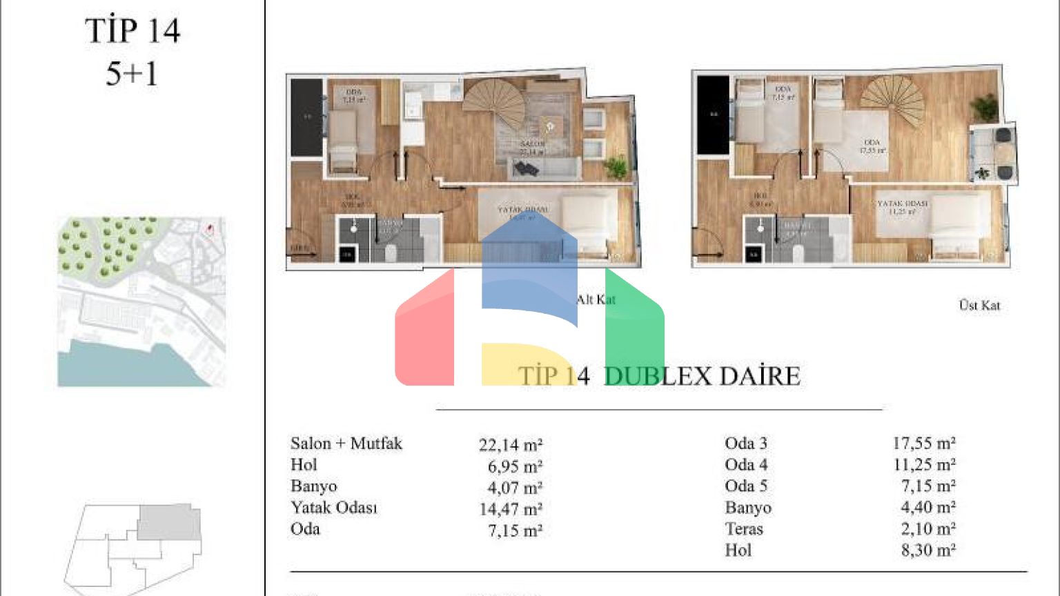Пентхаус 3+2 с видом на море в Стамбуле
