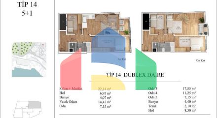 Пентхаус 3+2 с видом на море в Стамбуле