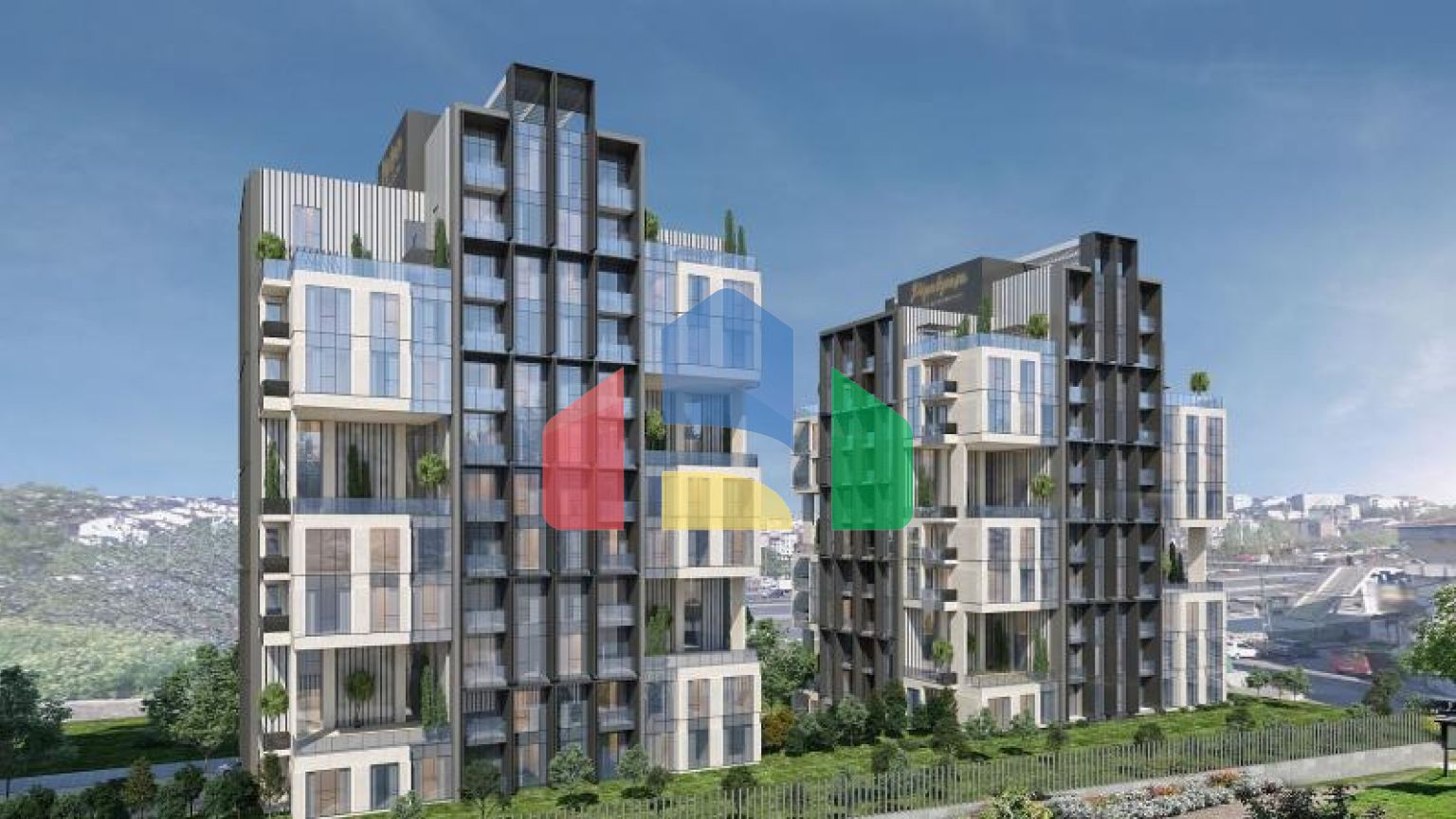 Квартира 2+1 с видом на море в Стамбуле